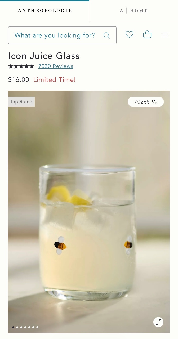 Bee icon glass
